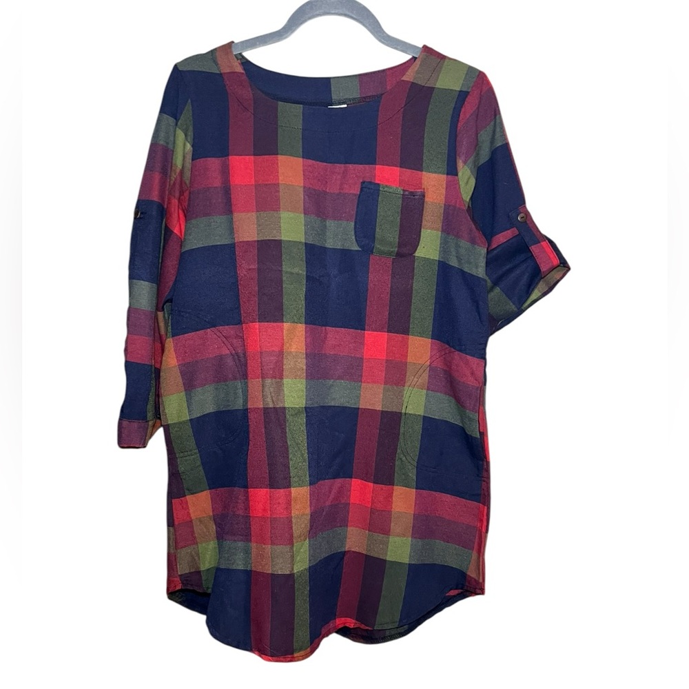Unbranded • Plaid Tunic Dress with Pockets